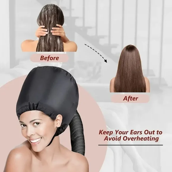 1pc Soft Bonnet Hooded Hair Dryer Attachment - Picture 3 of 6